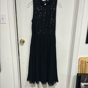 Black Sequin Sleeveless Dress